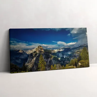 Produktbild von Berggipfel – Leinwandbild Wandbild – 140x70 cm – Leinwandbilder – Wandbilder – Schlafzimmer – Flur
