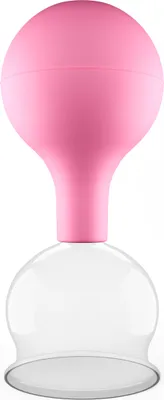 Produktbild von Pulox Schröpfglas aus Echtglas diverse Größen und Farben pink 52mm