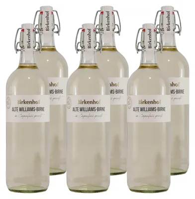 Produktbild von Birkenhof Alte Williams-Birne Obstbrand (6 x 1,0L)