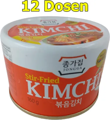 Produktbild von JONGGA Koreanisches Kimchi Stier Fried gebraten in Easy Open Dose 12er Pack (12 x 160g)