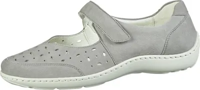 Produktbild von Waldläufer Henni, komfortable Damen Nubukleder Halbschuhe in beige, Extra-Weite H, für lose Einlagen