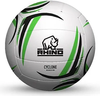 Produktbild von Rhino Netball Cyclone weiß grün grau Größe 5 Sportball langlebig