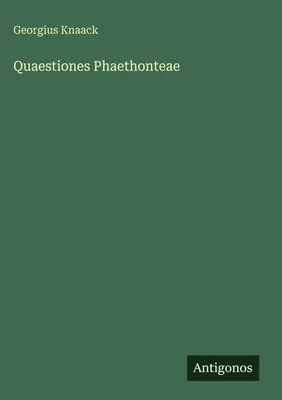 Produktbild von Quaestiones Phaethonteae