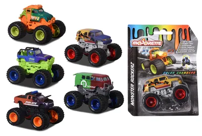 Produktbild von majorette Monster Rockerz  Color Changers sortiert, Monstertrucks 6fach sortiert, ab 3 Jahren,, Simba-Dickie