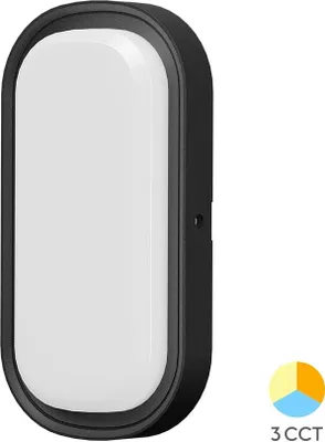 Produktbild von LED Außenbeleuchtung 18W Oval IP65 CCT 3 Farbstufen Schwarz