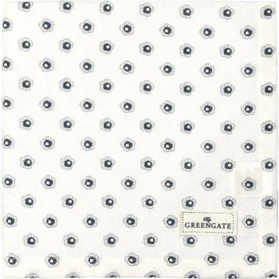 Produktbild von Greengate Stoffserviette Malia Baumwolle White (40x40cm)