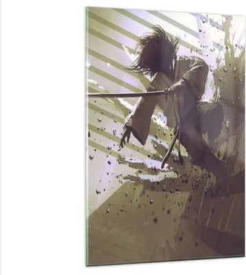 Produktbild von Bilder auf glas - Einteilig - Roboter Samurai Schwert Kämpfen - 80x120cm - Glasbilder - Wandbilder - Bilder - Wanddekoration aus Glas - Glas Bilder - Wandbild auf Glas - GPA80x120-2912