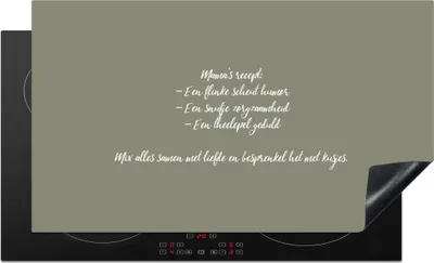 Produktbild von KitchenYeah© Herdabdeckplatte Zitate - Mama - Sprichwörter - Mamas Rezept - Kochen , 89x51cm, Küche Deko, Glaskeramikkochfeld Herdabdeckung, Abdeckplatte fùr Kochfeld