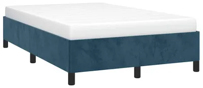 Produktbild von vidaXL Bettgestell ohne Matratze Dunkelblau 120x200 cm Samt