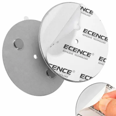 Produktbild von ECENCE Rauchmelder Magnethalter 5 Stück selbstklebend Ø 70mm