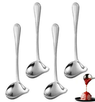 Saucenlöffel Edelstahl 4er-Set mit Ausgießnase 20,5 cm