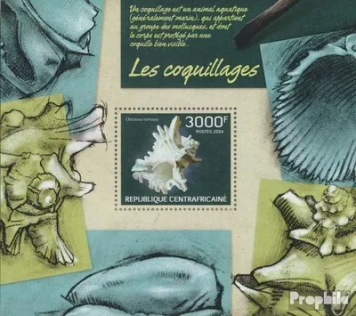 Produktbild von Briefmarken Zentralafrikanische Republik 2014 Mi Block 1149 (kompl. Ausgabe) postfrisch Muscheln