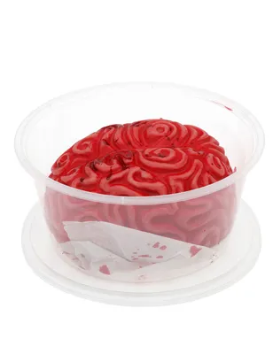 Obrázok produktu pre Mozog v miske Halloween dekorácia červená 16x7cm - jedna veľkosť