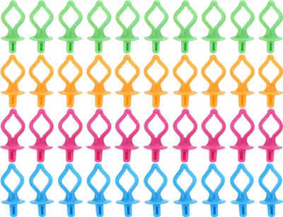Image de 40 clips pour bobines, clips de fixation en silicone contre le déroulement, pour bobines de couture et de broderie
