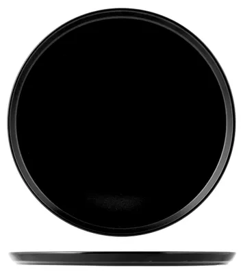 Produktbild von Pizzateller aus Steinzeug, Schwarz, 33 cm