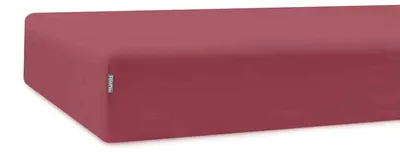 Produktbild von MUMLA Baumwolle Bettlaken Bordeaux mit Gummizug 90x200 cm
