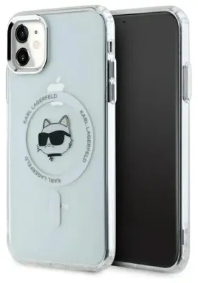 Image de Karl Lagerfeld Klhmn61Hlschh Iphone 11 / Xr 6.1 Biały/White Hardcase Iml Metal Choupette Head Magsafe