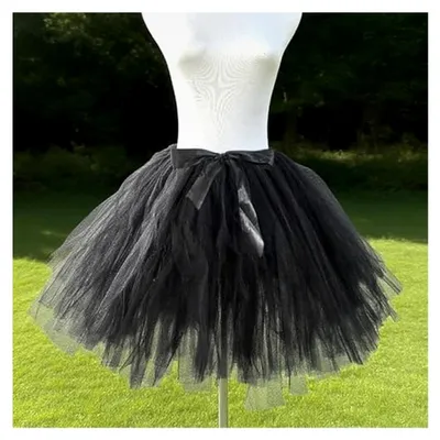 Produktbild von Tüllrock für Damen, Unterrock, Petticoat, Ballettkleidung, Kostümzubehör, Ballettrock mit Schleife, Tanzkleid, Ballkleid, Abendkleid, Cosplay, Faschingskostüme