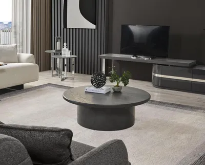 Produktbild von Couchtisch Beistelltisch Wohnzimmer Tisch Grau Holz Design Möbel