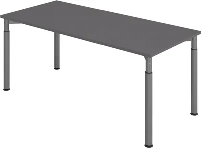 Produktbild von bümö Schreibtisch Serie-Y - Nachbildung: Graphit, Gestell: Graphit, Größe:  180 x 80 cm