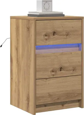 Zdjęcie produktu dla vidaXL Szafka nocna Artisan dąb 38 x 34 x 61 cm materiał drewnopochodny