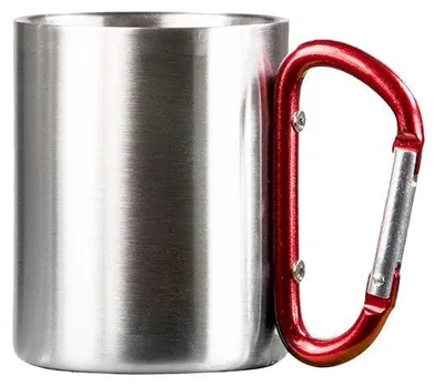 Produktbild von Plottermarie Sublimationsrohlinge Sublimations-Tassen für personalisierte Geschenkideen – Sublimationsrohlinge, Fotogeschenke, Personalisierung & DIY Edelstahl Tasse mit Karabinerhenkel Red 2er Set