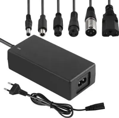 Produktbild von 3 Ladegeräte Für Scooter, 42V 2A AC E Scooter Ladegerät, Hoverboard Ladekabel mit 6 Anschlüssen, E Scooter Ladekabel mit LED Ladeanzeige für Ninebot Xiaomi Scooter, 36V Hoverboard