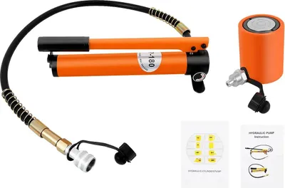 Produktbild von Hydraulischer Rammschraubstock, 20T Tragfähigkeit, ergonomische Handpumpe, Gold