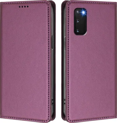 Obrázek produktu pro Kožené pouzdro pro Samsung Galaxy S20 5G, magnetické flipové pouzdro zPolyuretankůže se stojánkem Fialová
