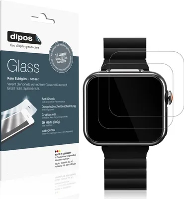 Produktbild von 2x Schutzfolie für Vtech Kidizoom Smartwatch Max - Anti-Shock 9H Folie dipos Glass Kunststoffglas