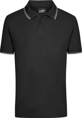 Produktbild von Men's Polo Polo in elastischer Piqué-Qualität black/white, Gr. XXL