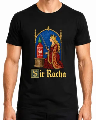 Imagen del producto de Camiseta para hombre con estampado "Sir Racha Sriracha Hot Sauce Königin Schwert Statement", color , talla XL
