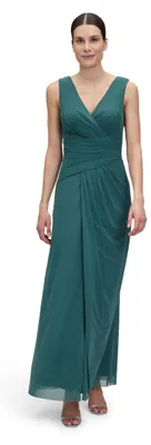 Produktbild von Vera Mont Damen Abendkleid mit V-Ausschnitt Dark Emerald,46