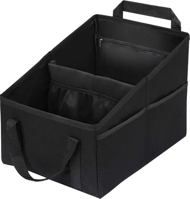 Produktbild von Auto Organizer Autositz Organizer zusammenklappbar Aufbewahrungsbox fš¹r Beifahrersitz Auto Zubeh?r Sitzaufbewahrungstasche Rš¹cksitz Organizer mit Teilung Griffen und mehreren Netztaschen