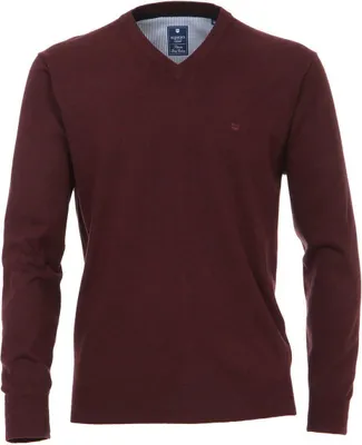 Produktbild von REDMOND Casual Herren Pullover Langarm V-Ausschnitt Regular-Fit Bordeaux L