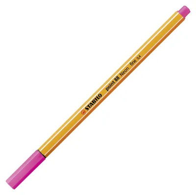 Image de Fineliner - STABILO point 88 - paquet de 10 - couleur néon, rose vif