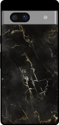 Image de Smartphonica Housse de téléphone pour Google Pixel 7A avec
impression marbre - Coque arrière en TPU design marbre - Noir