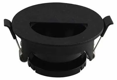 Immagine prodotto di V-TAC VT-884 Portafaretto incasso rotondo nero con interno nero foro semicerchio per lampade GU10-GU5.3 - SKU 8608
