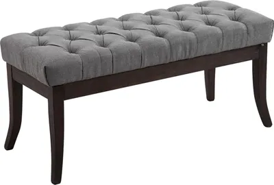 Produktbild von CLP Sitzbank Ramses Stoff antik-dunkel mit hochwertiger Polsterung | Farbe grau Größe 100 cm