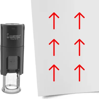 Produktbild von CombiCraft Selbstfärbender Stempel 'Pfeil' in der Farbe Rot, Ø10mm