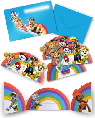 Zdjęcie produktu dla Paw Patrol - 8 zaproszeń z kopertami