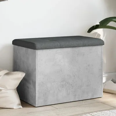 Image de 2025 Banc moderne avec espace de rangement gris béton 62x42x45 cm Bois composite - Bancs,Design 4523170 1parcel