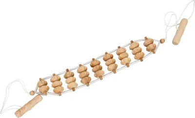 Produktbild von HOFMEISTER® Massage-Gerät aus robustem Buchenholz, gegen Verspannungen & Schmerzen, Wellness & Entspannung für Rücken & Schultern, Naturprodukt aus Europa, Massage-Band, Holz, 112 cm