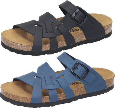 Produktbild von Dr. Brinkmann Damen und Herren Pantolette mit weicher Lederdecksohle 700565, Größe:42 EU, Farbe:Schwarz
