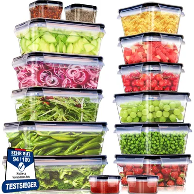 30-teiliges Vorratsdosen-Set, BPA-frei, auslaufsicher, mikrowellengeeignet