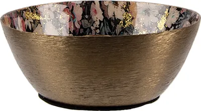 Immagine prodotto di Portacandele Clayre & Eef Ø 11x5 cm Fiori in metallo nero color oro