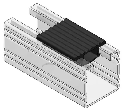 Immagine prodotto di MEFA Guarnizione in gomma per canalina, profilo a C 45, fondo da 10 m, 1 pz.