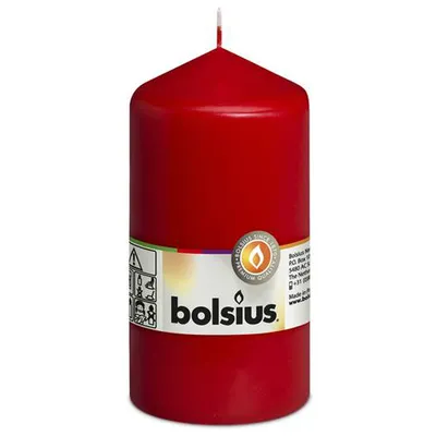 Zdjęcie produktu dla Świeca filarowa Bolsius czerwona 130/68 mm