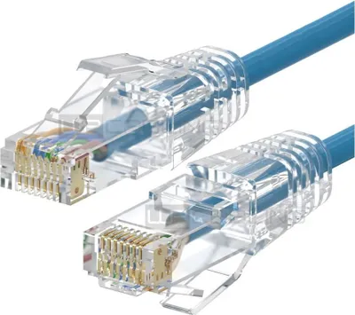 Produktbild von Schlankes Netzwerkkabel Rack Cat.6 U/UTP 1m für hochdichte Schränke und Rechenzentren