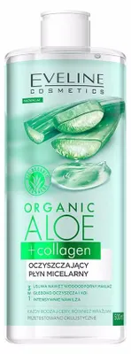 Obrázok produktu pre Eveline Cosmetics Organic Aloe+Collagen – micelárna voda, čistenie, hydratácia – Kartón 12 ks